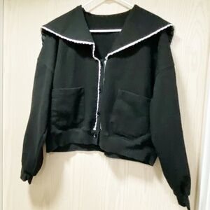 Hey Jude  Black  Size  L  Women’s Buttoned Up Sweater